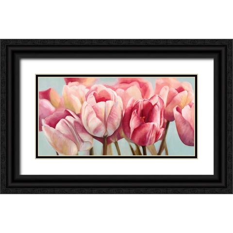 Printemps Black Ornate Wood Framed Art Print with Double Matting by Ann, Cynthia