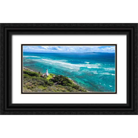 Lighthouse in Galle, Sri Lanka Black Ornate Wood Framed Art Print with Double Matting by Pangea Images