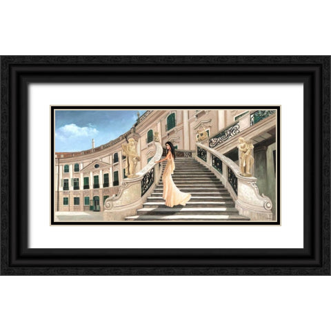 Grand Palais Black Ornate Wood Framed Art Print with Double Matting by Benson, Pierre