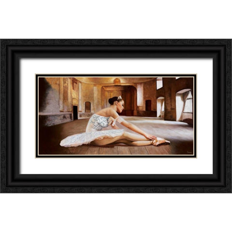Rehearsal Black Ornate Wood Framed Art Print with Double Matting by Benson, Pierre