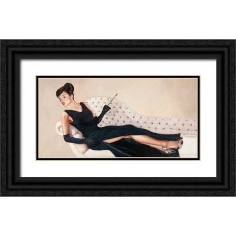 Like a Movie Black Ornate Wood Framed Art Print with Double Matting by Benson, Pierre