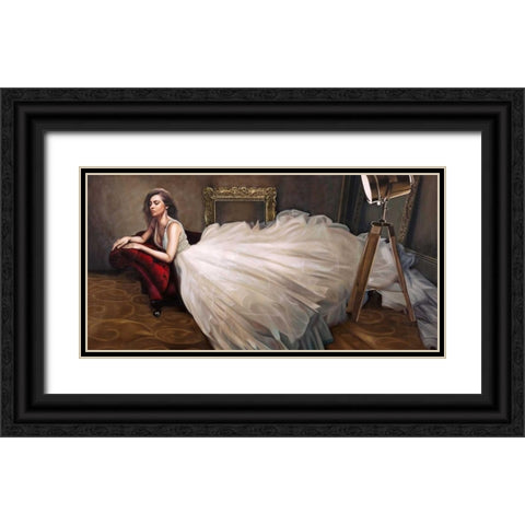 The White Dress Black Ornate Wood Framed Art Print with Double Matting by Benson, Pierre
