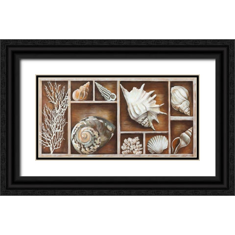 Memories of the Ocean Black Ornate Wood Framed Art Print with Double Matting by Broome, Ted