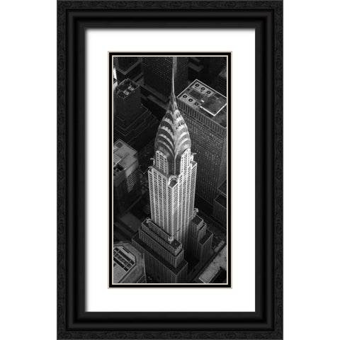 Chrysler Building NYC Black Ornate Wood Framed Art Print with Double Matting by Davidson, Cameron