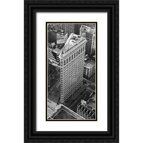 Flatiron Building NYC Black Ornate Wood Framed Art Print with Double Matting by Davidson, Cameron