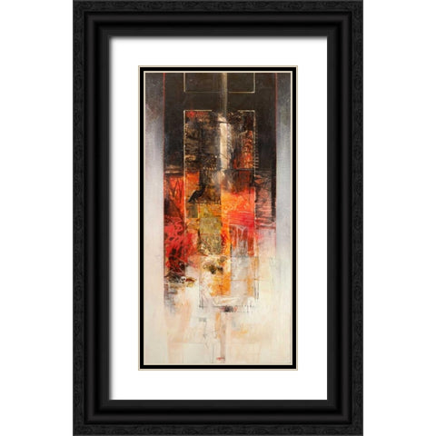 Sinfonia in rosso Black Ornate Wood Framed Art Print with Double Matting by Censini