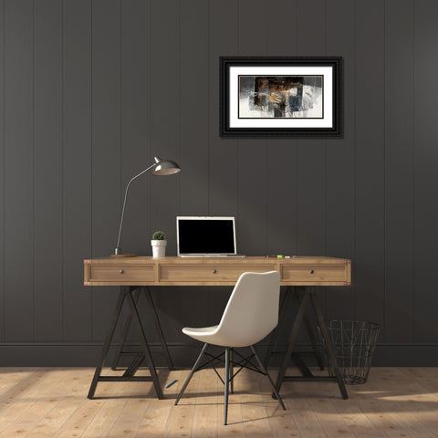 La valle dai riflessi di creta Black Ornate Wood Framed Art Print with Double Matting by Censini