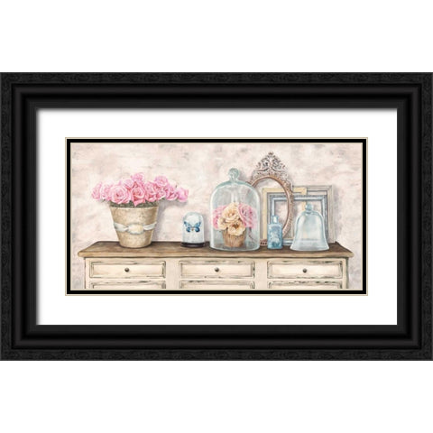 Composition en blanc Black Ornate Wood Framed Art Print with Double Matting by Dellal, Remy