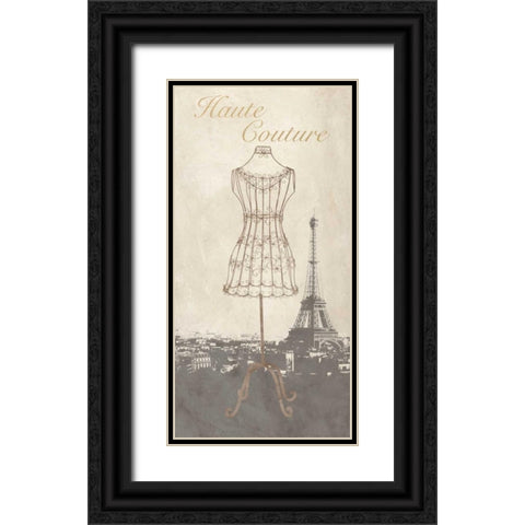 Haute Couture  Black Ornate Wood Framed Art Print with Double Matting by Dellal, Remy