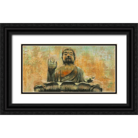 Buddha the Enlightened Black Ornate Wood Framed Art Print with Double Matting by Moschetta, Dario