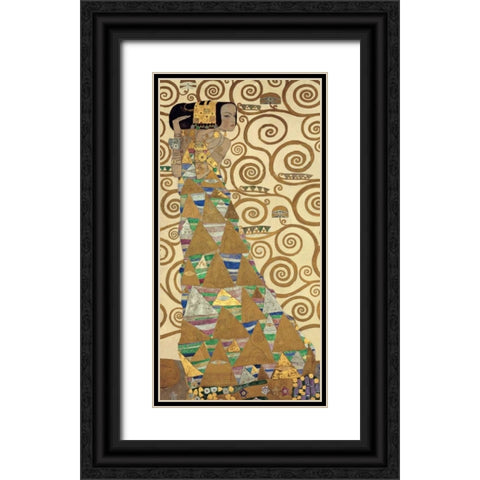 The Tree of Life I Black Ornate Wood Framed Art Print with Double Matting by Klimt, Gustav