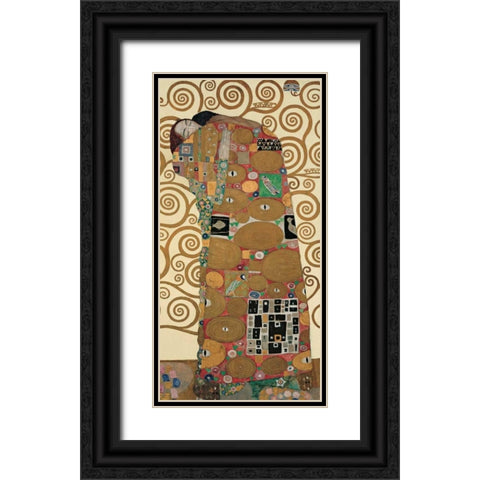 The Tree of Life III Black Ornate Wood Framed Art Print with Double Matting by Klimt, Gustav