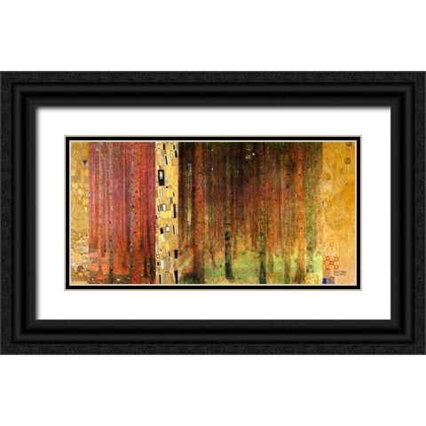 Forest I Black Ornate Wood Framed Art Print with Double Matting by Klimt, Gustav