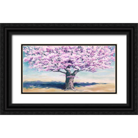 Peach Tree Black Ornate Wood Framed Art Print with Double Matting by Eelder, Jan