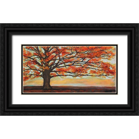 Red Oak Black Ornate Wood Framed Art Print with Double Matting by Eelder, Jan