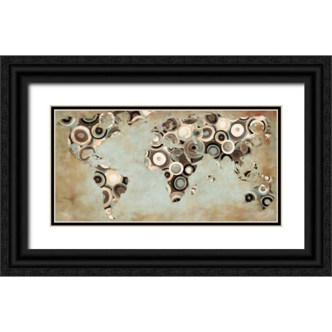 World in motion Black Ornate Wood Framed Art Print with Double Matting by Joannoo