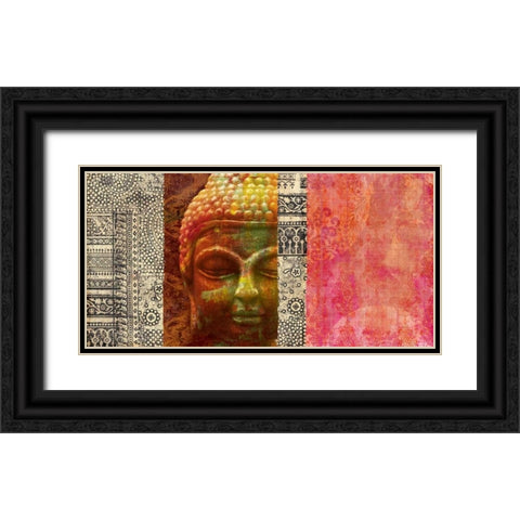 Siddharta Black Ornate Wood Framed Art Print with Double Matting by Joannoo