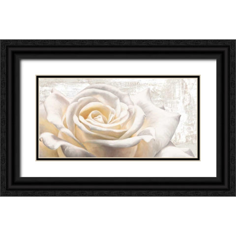 White on White Black Ornate Wood Framed Art Print with Double Matting by Thomlinson, Jenny