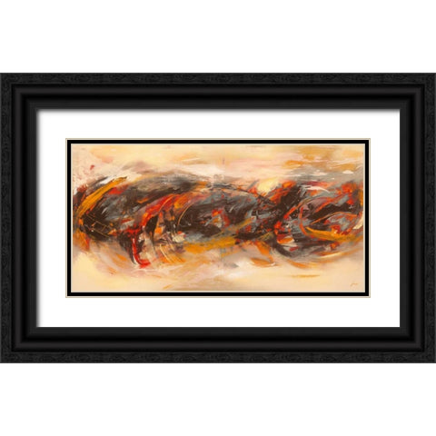 Atmosfera Black Ornate Wood Framed Art Print with Double Matting by Lucas