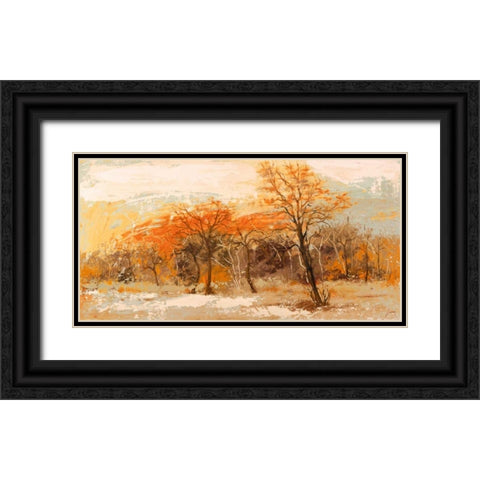 Foresta I Black Ornate Wood Framed Art Print with Double Matting by Lucas