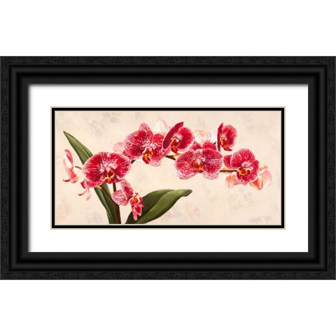 Purple Queens Black Ornate Wood Framed Art Print with Double Matting by Villa, Luca