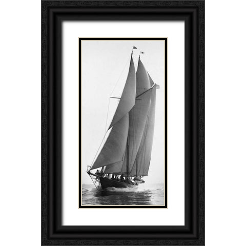 Cleopatras Barge 1922 Black Ornate Wood Framed Art Print with Double Matting by Levick, Edwin