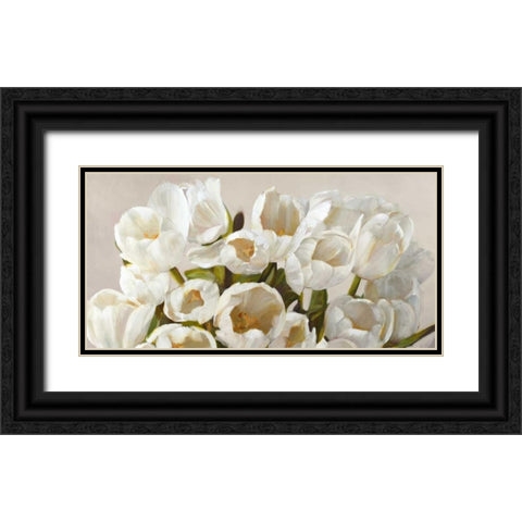 Composizione in bianco Black Ornate Wood Framed Art Print with Double Matting by Sanna, Leonardo