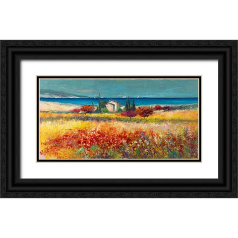 Sogno mediterraneo Black Ornate Wood Framed Art Print with Double Matting by Florio, Luigi