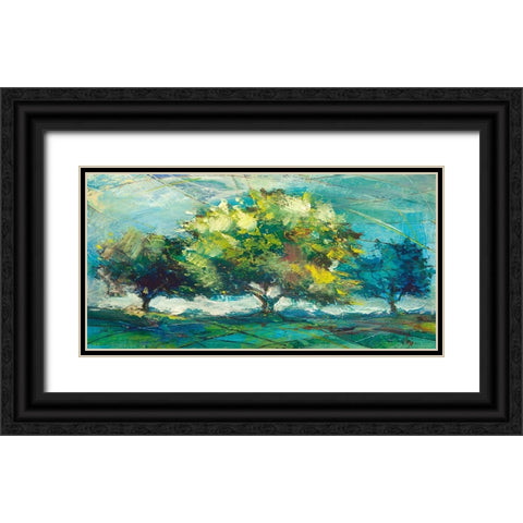 Alberi di zaffiro Black Ornate Wood Framed Art Print with Double Matting by Florio, Luigi