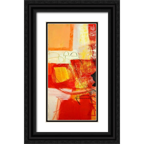 Davanti al fuoco I Black Ornate Wood Framed Art Print with Double Matting by Piovan, Maurizio