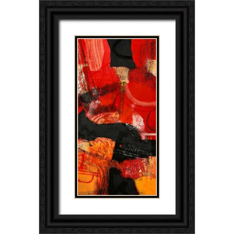 Davanti al fuoco II Black Ornate Wood Framed Art Print with Double Matting by Piovan, Maurizio