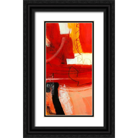 Davanti al fuoco III Black Ornate Wood Framed Art Print with Double Matting by Piovan, Maurizio