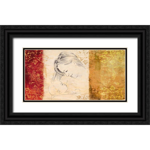 Maternite II Black Ornate Wood Framed Art Print with Double Matting by Roux, Simon