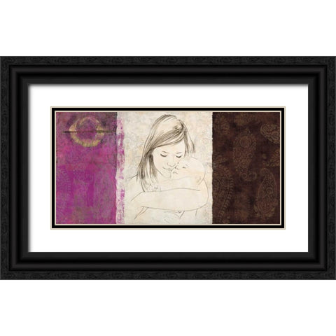 Maternite I Black Ornate Wood Framed Art Print with Double Matting by Roux, Simon