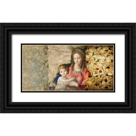 Virgin Mary-after Bronzino Black Ornate Wood Framed Art Print with Double Matting by Roux, Simon