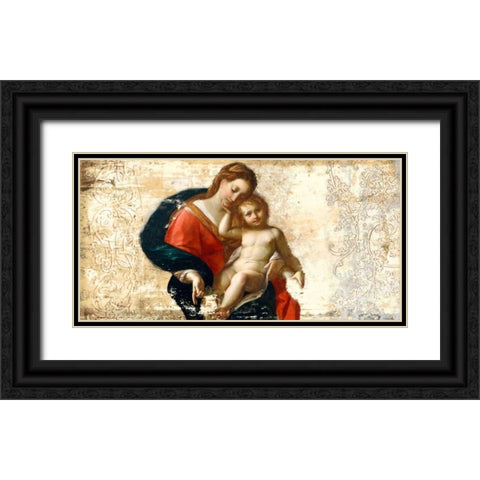 Madonna and Child-after Procaccini Black Ornate Wood Framed Art Print with Double Matting by Roux, Simon