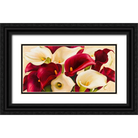 Calla composition Black Ornate Wood Framed Art Print with Double Matting by Biffi, Serena