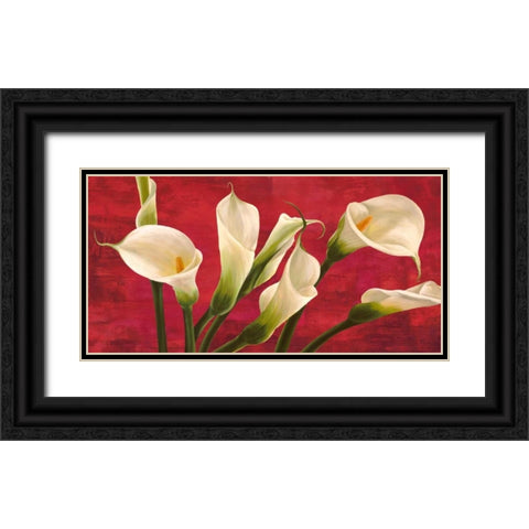Calle in rosso Black Ornate Wood Framed Art Print with Double Matting by Biffi, Serena