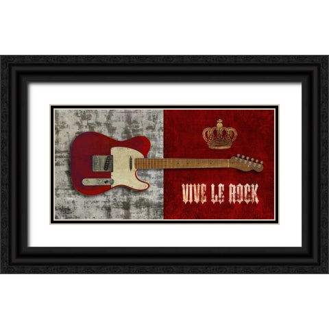 Vive le Rock Black Ornate Wood Framed Art Print with Double Matting by Hill, Steven
