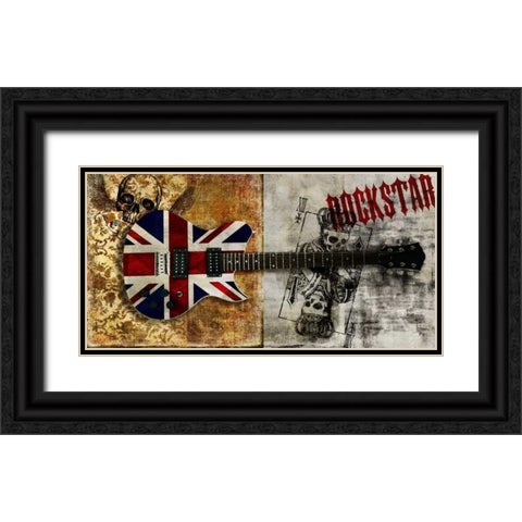 Rockstar Black Ornate Wood Framed Art Print with Double Matting by Hill, Steven
