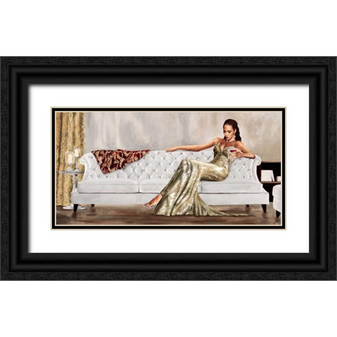 Gala Black Ornate Wood Framed Art Print with Double Matting by Jannace, Sergio