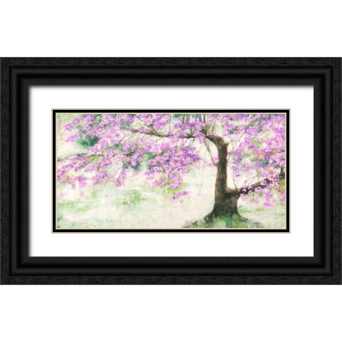 Albero fiorito Black Ornate Wood Framed Art Print with Double Matting by Mei, Silvia
