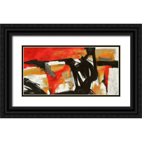 Into the fire Black Ornate Wood Framed Art Print with Double Matting by Stone, Jim