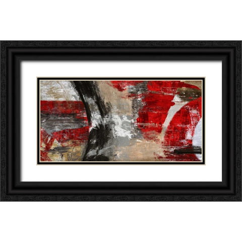 Red Tornado Black Ornate Wood Framed Art Print with Double Matting by Stone, Jim