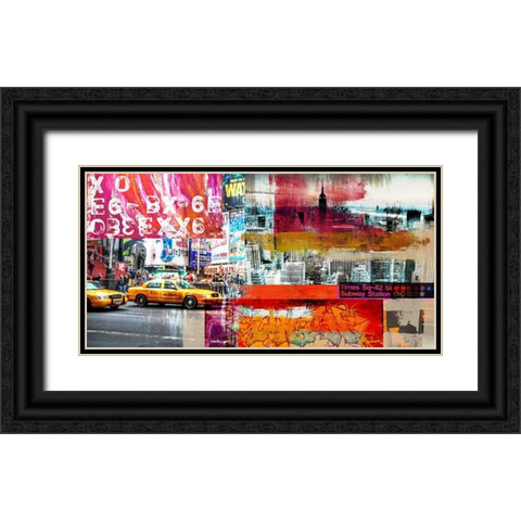 Urbana I Black Ornate Wood Framed Art Print with Double Matting by Farrell, Terry