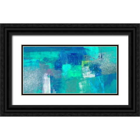 Azure Black Ornate Wood Framed Art Print with Double Matting by Taylor, Heather