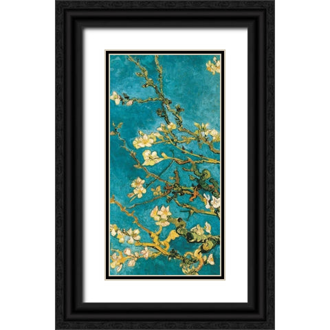 Mandorlo in fiore I Black Ornate Wood Framed Art Print with Double Matting by Van Gogh, Vincent