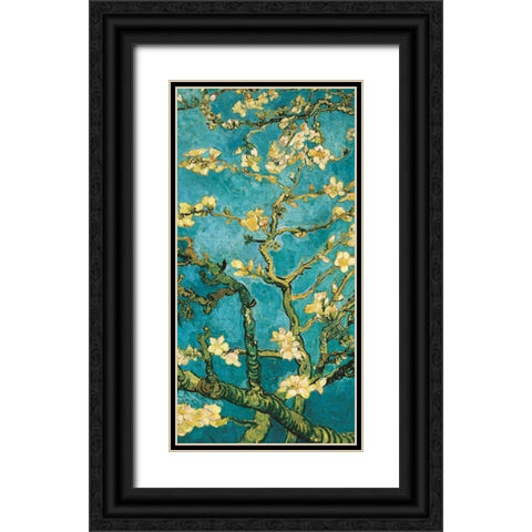 Mandorlo in fiore II Black Ornate Wood Framed Art Print with Double Matting by Van Gogh, Vincent