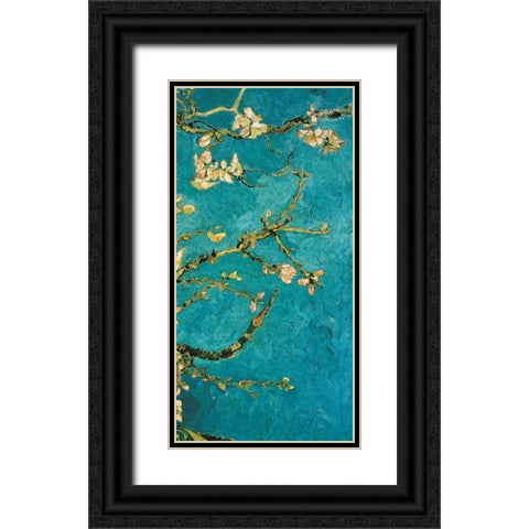 Mandorlo in fiore III Black Ornate Wood Framed Art Print with Double Matting by Van Gogh, Vincent