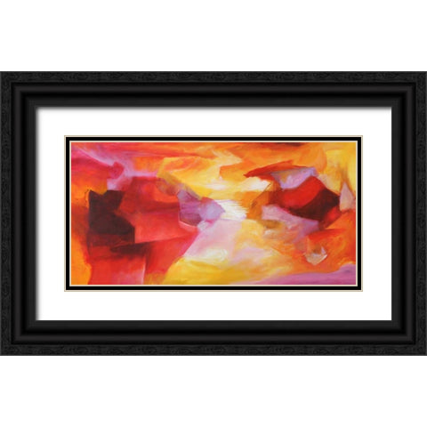 Ipanema Black Ornate Wood Framed Art Print with Double Matting by Perelli, Teo Vals